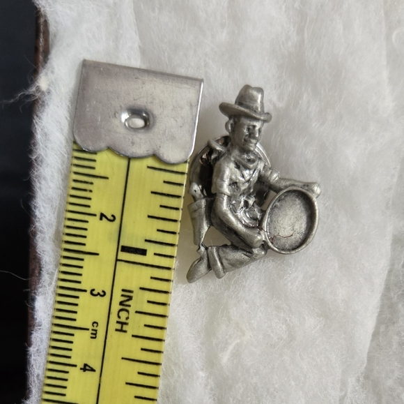 Pewter Artisan Gold Panner Tie Pin - Picture 4 of 4